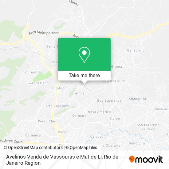 Avelinos Venda de Vassouras e Mat de Li map