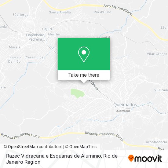 Mapa Razec Vidracaria e Esquarias de Aluminio