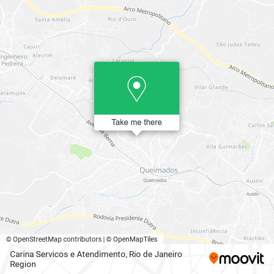 Mapa Carina Servicos e Atendimento