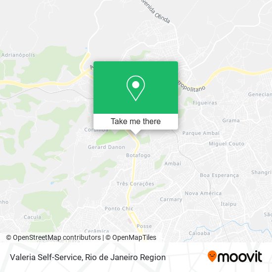 Valeria Self-Service map