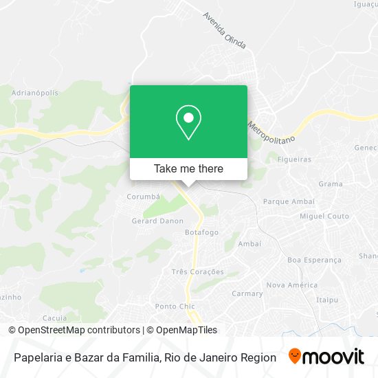 Mapa Papelaria e Bazar da Familia