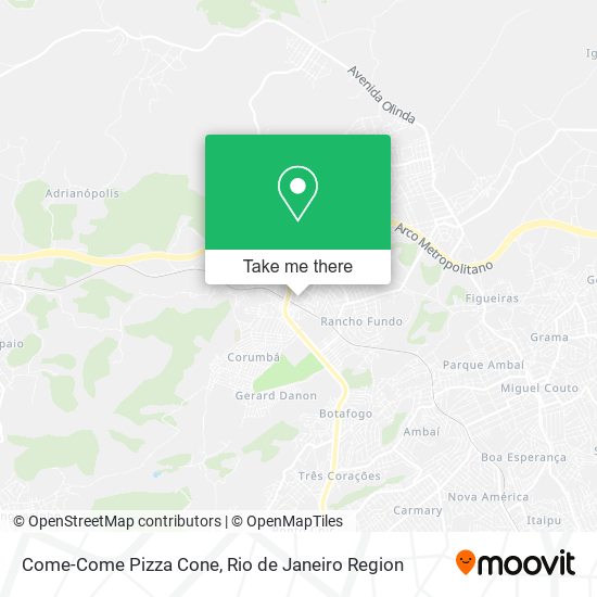 Mapa Come-Come Pizza Cone