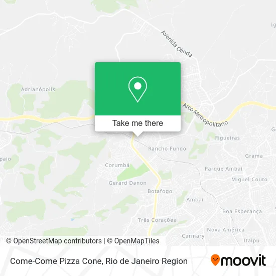 Come-Come Pizza Cone map