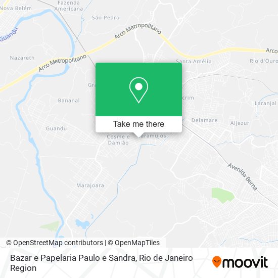 Mapa Bazar e Papelaria Paulo e Sandra