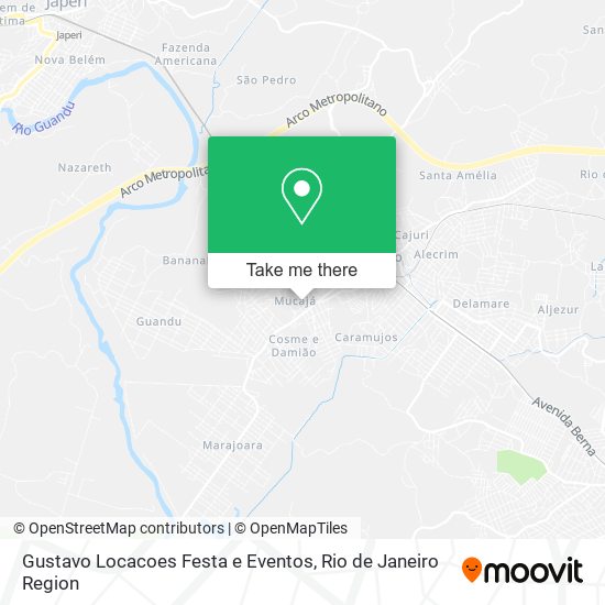 Mapa Gustavo Locacoes Festa e Eventos