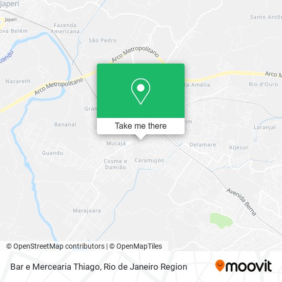 Mapa Bar e Mercearia Thiago