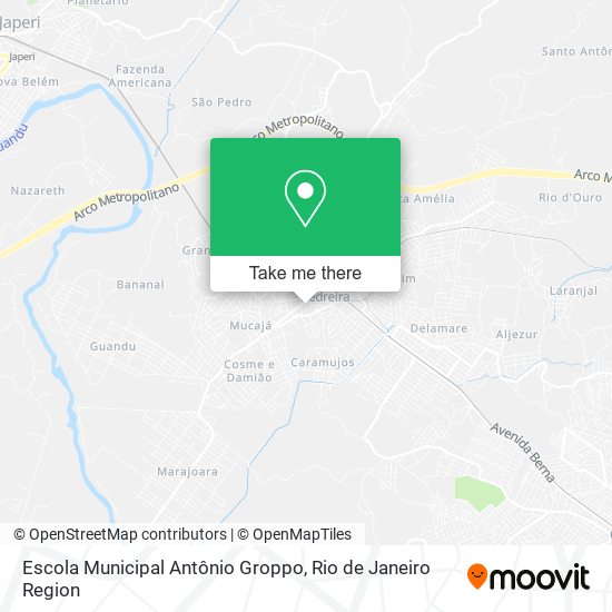 Mapa Escola Municipal Antônio Groppo