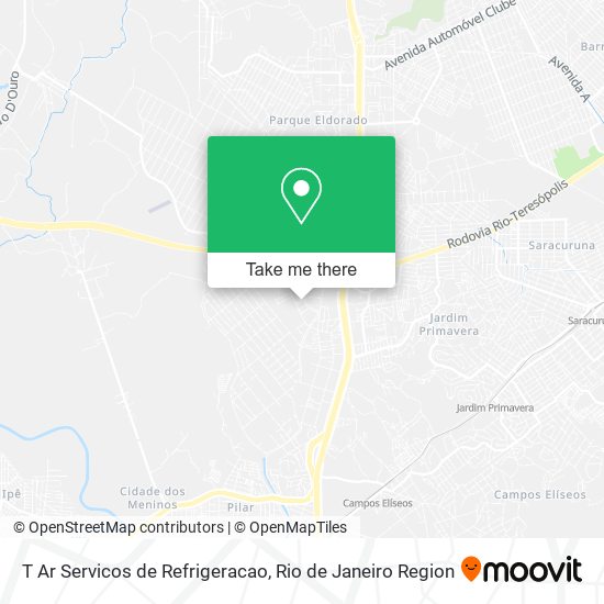 Mapa T Ar Servicos de Refrigeracao