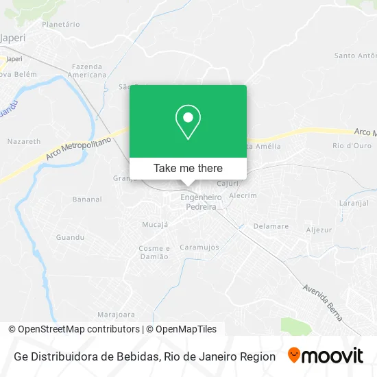 Ge Distribuidora de Bebidas map