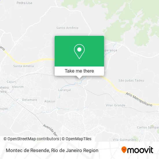 Montec de Resende map