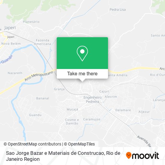 Mapa Sao Jorge Bazar e Materiais de Construcao