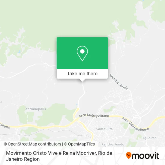 Movimento Cristo Vive e Reina Mocriver map