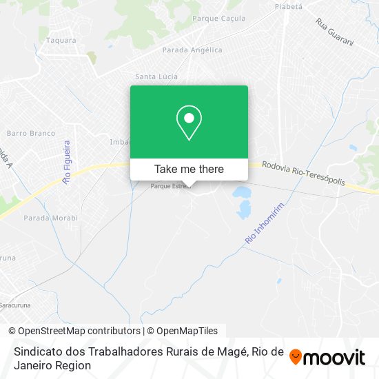 Mapa Sindicato dos Trabalhadores Rurais de Magé