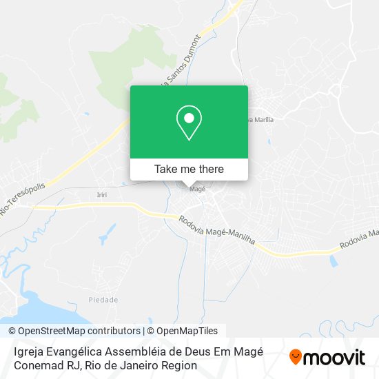 Mapa Igreja Evangélica Assembléia de Deus Em Magé Conemad RJ