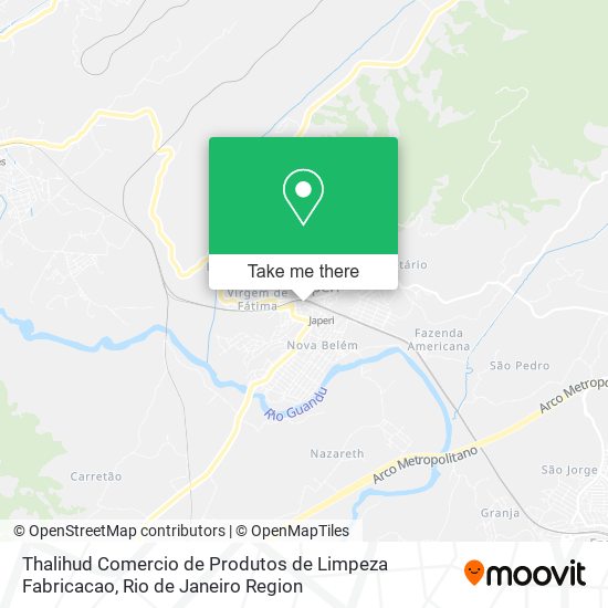 Mapa Thalihud Comercio de Produtos de Limpeza Fabricacao