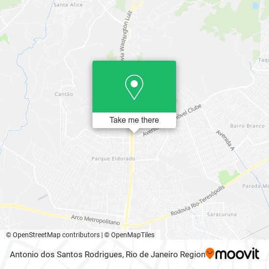 Antonio dos Santos Rodrigues map