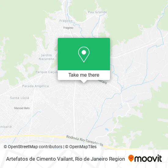 Artefatos de Cimento Vailant map