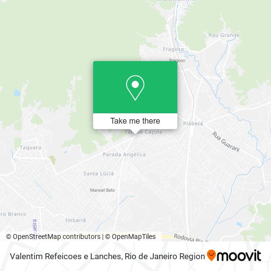 Mapa Valentim Refeicoes e Lanches