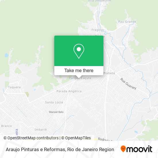 Mapa Araujo Pinturas e Reformas