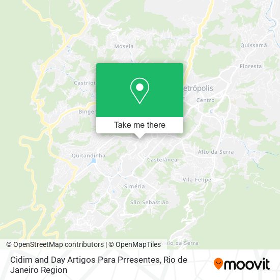 Mapa Cidim and Day Artigos Para Prresentes