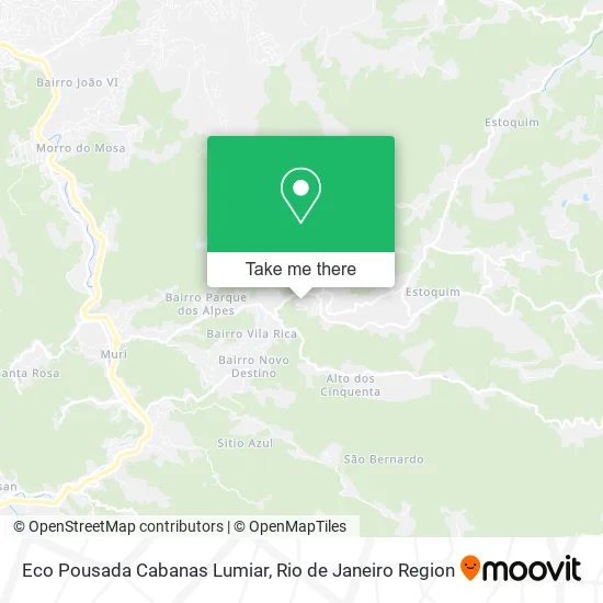 Eco Pousada Cabanas Lumiar map