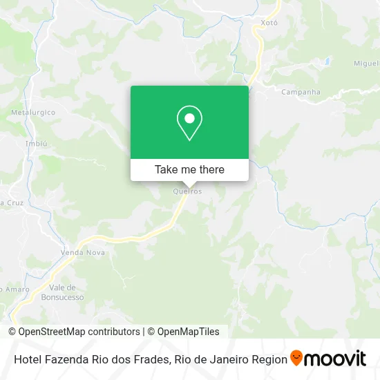 Hotel Fazenda Rio dos Frades map