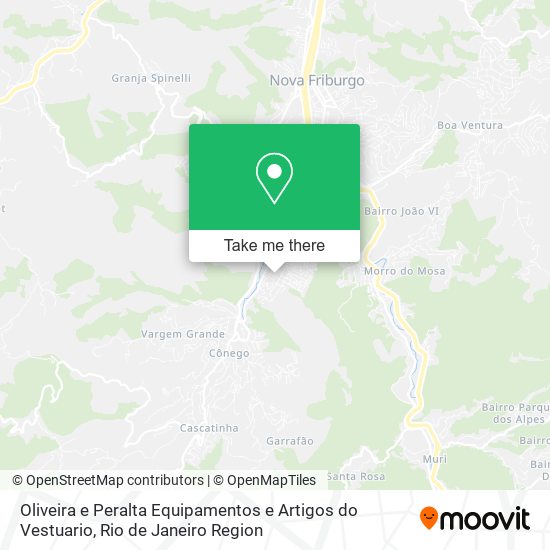 Oliveira e Peralta Equipamentos e Artigos do Vestuario map