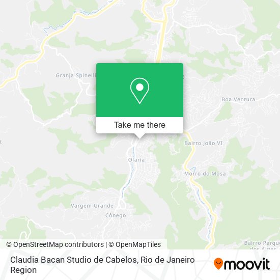 Mapa Claudia Bacan Studio de Cabelos