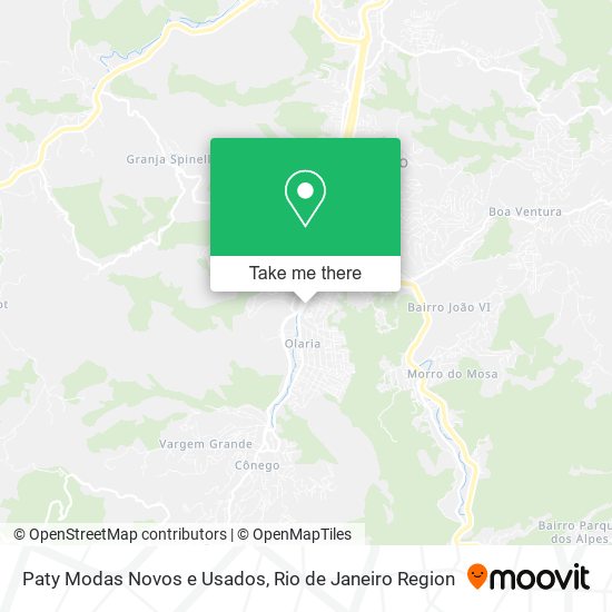 Mapa Paty Modas Novos e Usados