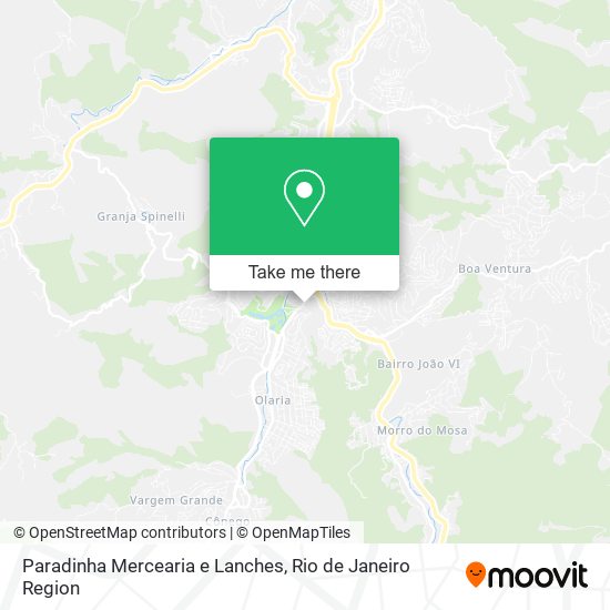 Mapa Paradinha Mercearia e Lanches