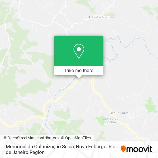 Mapa Memorial da Colonização Suíça, Nova Friburgo