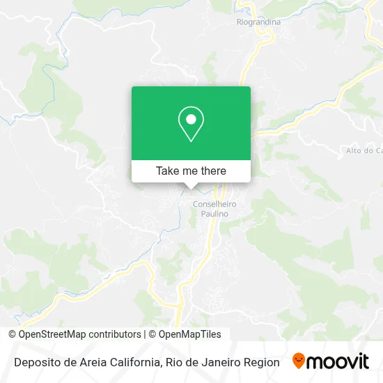 Deposito de Areia California map