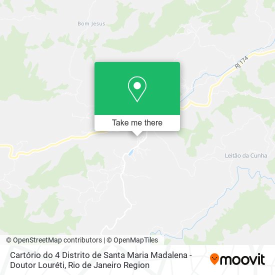 Cartório do 4 Distrito de Santa Maria Madalena - Doutor Louréti map