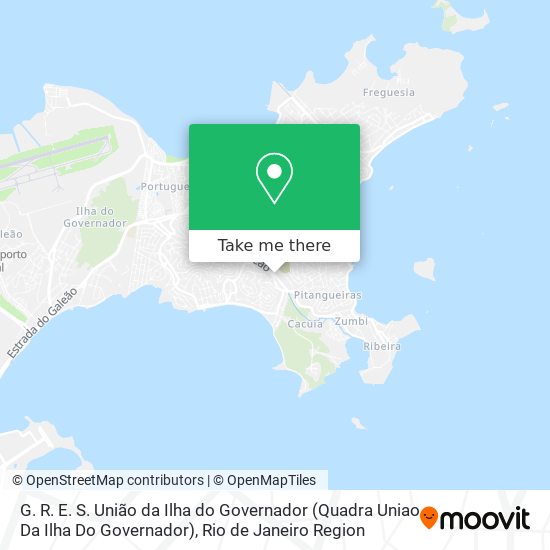 Mapa G. R. E. S. União da Ilha do Governador (Quadra Uniao Da Ilha Do Governador)