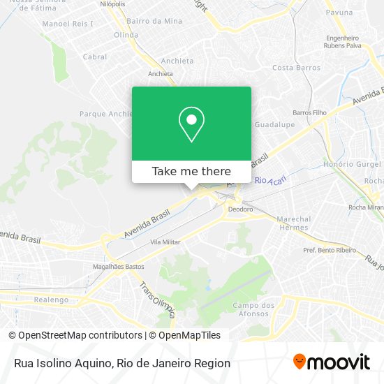 Mapa Rua Isolino Aquino