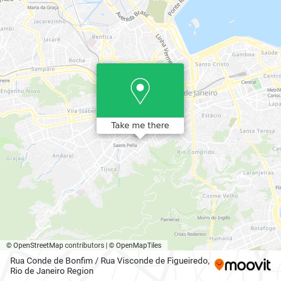 Mapa Rua Conde de Bonfim / Rua Visconde de Figueiredo