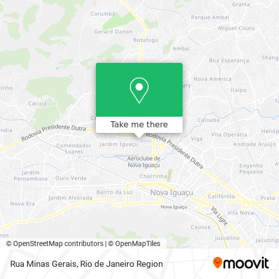 Mapa Rua Minas Gerais