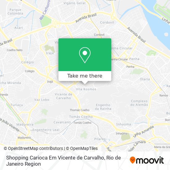 Mapa Shopping Carioca Em Vicente de Carvalho