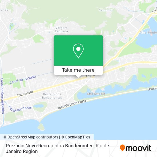 Prezunic Novo-Recreio dos Bandeirantes map