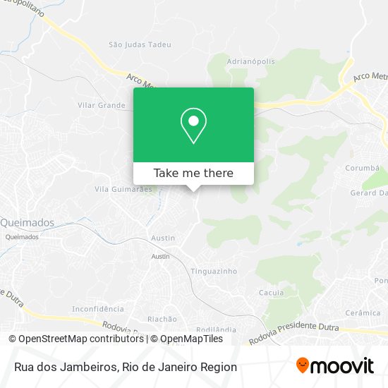 Rua dos Jambeiros map