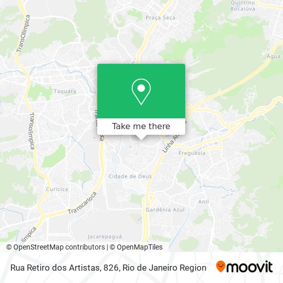 Rua Retiro dos Artistas, 826 map