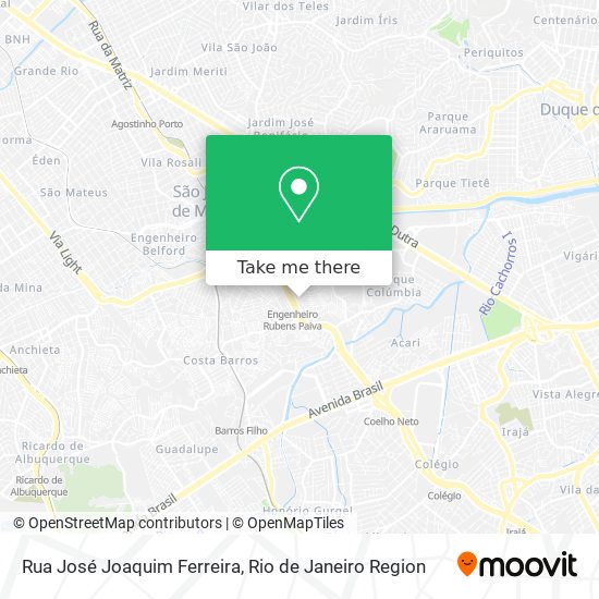 Rua José Joaquim Ferreira map