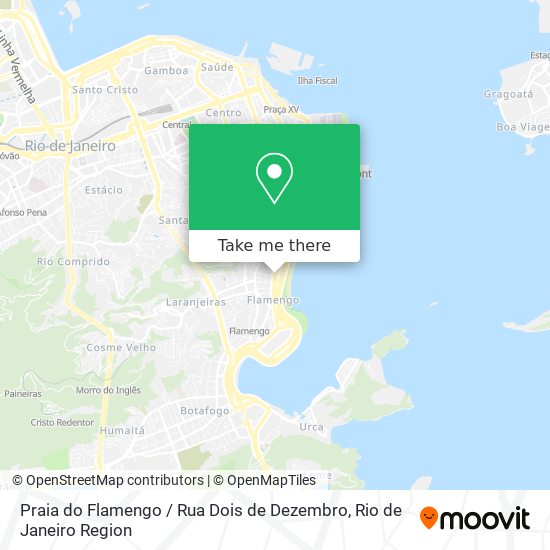 Mapa Praia do Flamengo / Rua Dois de Dezembro