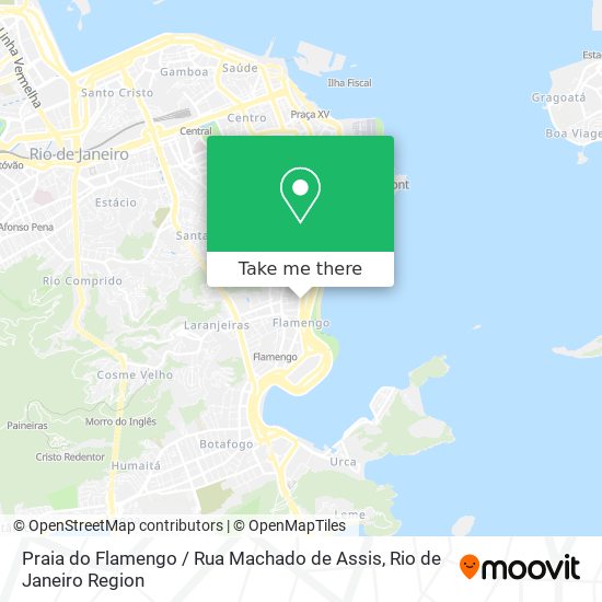 Mapa Praia do Flamengo / Rua Machado de Assis