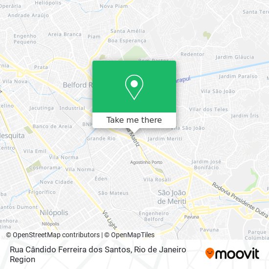 Mapa Rua Cândido Ferreira dos Santos