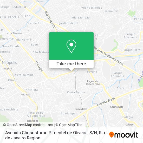 Avenida Chrisostomo Pimentel de Oliveira, S / N map