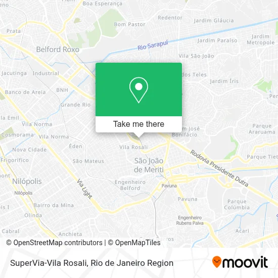 SuperVia-Vila Rosali map