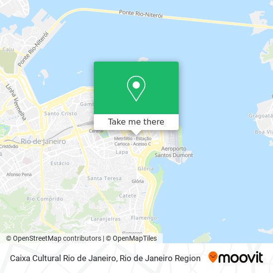 Mapa Caixa Cultural Rio de Janeiro