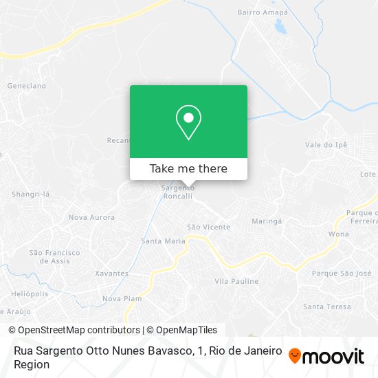 Mapa Rua Sargento Otto Nunes Bavasco, 1