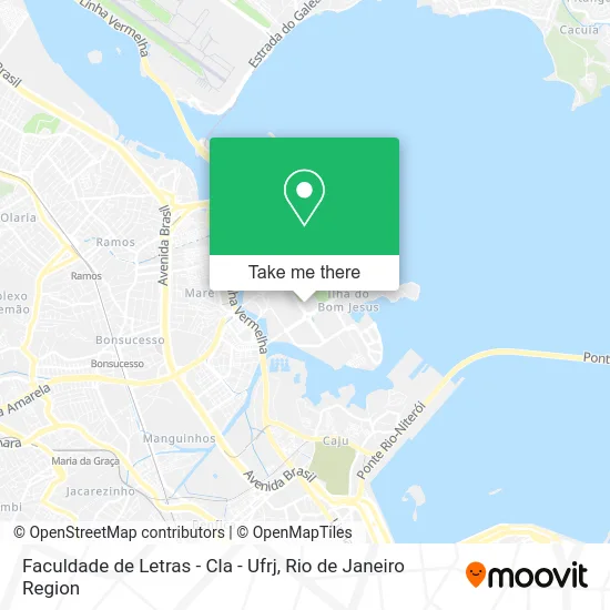 Faculdade de Letras - Cla - Ufrj map